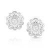 Montana Silversmiths Montana Silversmith ER5357 Womens Hidden Hearts Crystal Post Earrings Silver