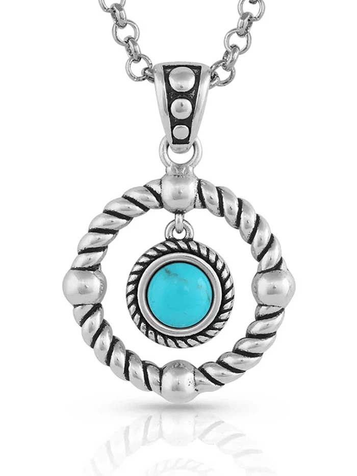 Montana Silversmiths NC5304 Womens Every Direction Turquoise Necklace Silver 1 Montana Silversmiths NC5304 Womens Every Direction Turquoise Necklace Silver